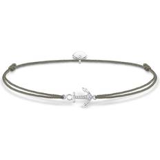 Thomas Sabo Lille hemmelighed Anker Ankelkæde - Grå / Hvid