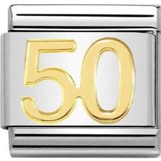 Nomination Composable Classic Link Number 50 Charm - Silver/Gold