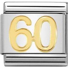 Nomination Composable Classic Link Number 60 Charm - Silver/Gold
