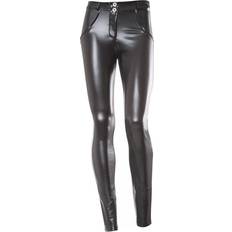 Freddy wr up eco leather Freddy WR.UP Regular Waist Eco Leather Trouser - Black