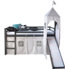 Rutschkanor Loftsängar Barnrum Homestyle4u Childrenbed Slide Tower Curtain Stars