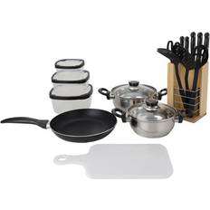 Bravissima Kitchen Kitchen Set di pentole con coperchio 17 Parti