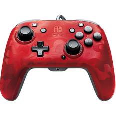 PDP Faceoff Deluxe+ Audio Wired Controller - Rød Camo