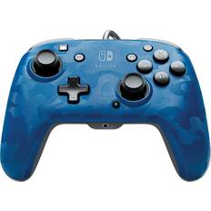 Manettes de jeu PDP Faceoff Deluxe+ Audio Wired Controller - Blue Camo