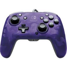 PDP Manette audio Nintendo Switch Faceoff Deluxe Violet Camouflage