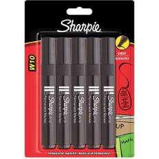 Sharpie Permanent Markers Black M10 5 Pack