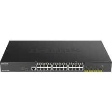 Ethernet da 10 Gigabit - PoE+ Interruttori D-Link DGS-1250-28XMP 24 x 10/100/1000 PoE Smart Managed Switch With 4X 10G SFP - DGS-1250-28XMP