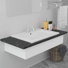 Incorporato Lavandini da bagno vidaXL Lavabo Da Incasso 61x39.5x18.5 cm Ceramica Bianco