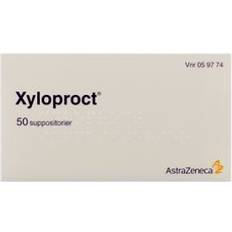 AstraZeneca Receptfria läkemedel Xyloproct 60mg/5mg 50 st Stolpiller