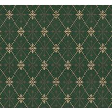 Lim & Handtryck Skogshyddan - Green/Gold (x111-54)