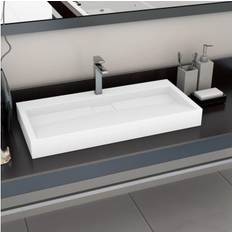 vidaXL Lavabo 100x46x11 cm Fonte Minérale/marbre