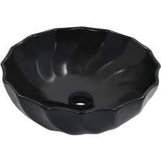 vidaXL Lavabo Céramique Noir 46 x 17 cm