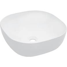 Lavabos de baño vidaXL Lavabo 42,5x42,5x14,5 cm Cerámica Blanco