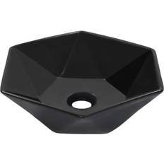 Lavandini da bagno vidaXL Lavandino 41x36.5x12 cm In Ceramica Nero