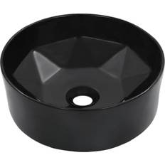 vidaXL Lavabo 36x14 cm Cerámica Negro