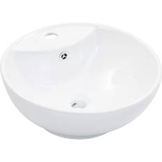 vidaXL Lavabo Avec Trop-Plein 46.5 x 18 cm Céramique Blanc