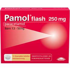 Smerter & Feber - Smertestillende tabletter - Sugetablet Håndkøbsmedicin Pamol Flash 250mg 12 stk Sugetablet