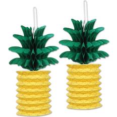 Yellow Cake Candles Beistle Lanterns Pineapple Yellow/Green 2-pack