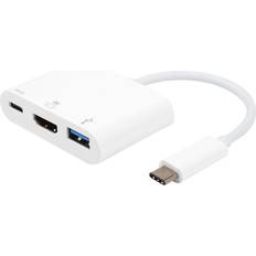 eSTUFF USB-C - HDMI/USB-C/USB M-F 0.2m