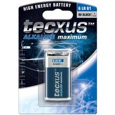 9 volt batterier Tecxus 6LR61 Alkaline Maximum