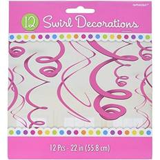 Swirls Amscan Swirl Swirl Decorations Pink 12-pack