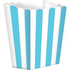 Amscan Popcorn Box Blue/White 5-pack