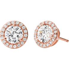 Schmuck Michael Kors Pavé Earrings - Rose Gold/Transparent