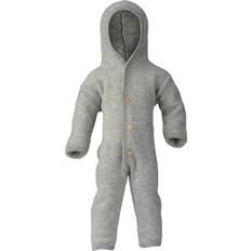 Babys Oberbekleidung ENGEL Natur Hooded Fleece Overall - Light Grey Mélange (575722-091)