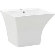 Lavabos de salle de bain vidaXL Lavabo Mural Céramique Blanc 500 x 450 x 410 mm