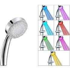 Illuminazione Set doccia con asta e doccette Beliani LED Rainbow (131135-35338) Cromo