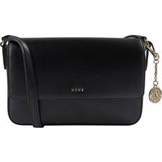 Dkny bryant flap DKNY Bryant Medium Flap Crossbody Bag - Black/Gold