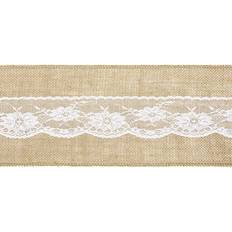 Fest Ordensbånd PartyDeco Sash Burlap White/Beige