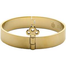 Bangle with Key Lock Bracelet - Gold