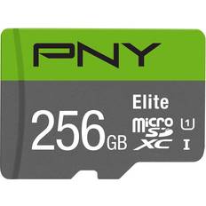 PNY Minnekort PNY Elite microSDXC Class 10 UHS-I U1 A1 100MB/s 256GB +Adapter