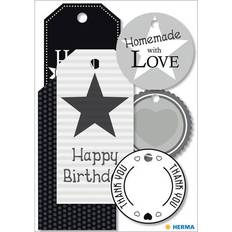 Wit Cadeaulabels Herma 15097 HOME kadokaartjes black &amp white