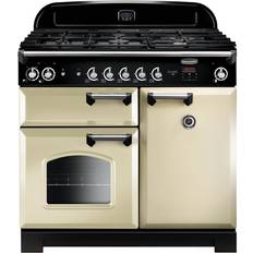 Cookers Rangemaster CLA100DFFCR/C Classic 100cm Dual Fuel Chrome, Beige