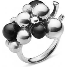 Georg jensen grapes ring silver Georg Jensen Moonlight Grapes Medium Ring - Silver/Onyx