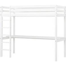 Hvid bordplade top HoppeKids Basic Highbed with Table Top 90x200cm