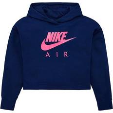 Blå Hettegensere Nike Older Kid's Hoodie - Blue Void/Fire Pink/Fire Pink