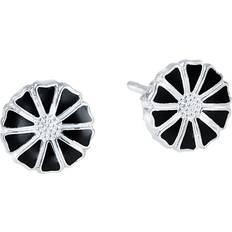 Marguerite Earrings - Silver/Black