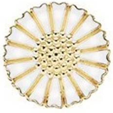 Lund Copenhagen Marguerite Brooch - Gold/White