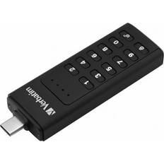 Tarjetas de Memoria & Memorias USB Verbatim Keypad Secure Unidad USB-C de 128 GB Cifrada con un teclado integrado de acceso Negro