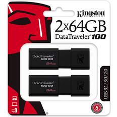 Kingston USB 3.0 DataTraveler 100 G3 64GB (2-pack)