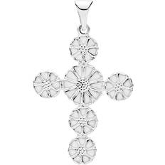 Lund Copenhagen Marguerite Pendant - Silver/White