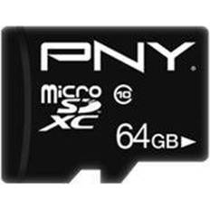 64 Go Cartes mémoire PNY Performance Plus microSDXC Class 10 64GB +Adapter