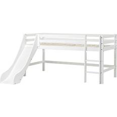 HoppeKids Basic Halfhigh Bed with Ladder & Slide 27.6x74.8"