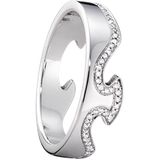 Georg Jensen Fusion End Ring - White Gold/Diamonds