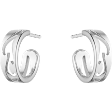 Hvitt gull Øredobber Georg Jensen Fusion Open Earrings - White Gold