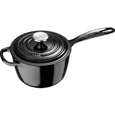 Støbejern Øvrige kasseroller Le Creuset Black Signature Cast Iron med låg 16cm