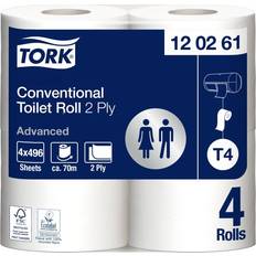 Toilet Papers Tork Advanced Conventional T4 2-Ply Toilet Roll 24-pack